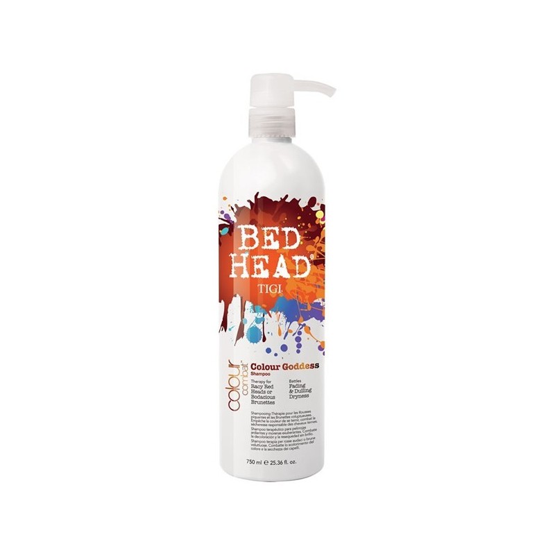 Shampooing Colour Goddess Bed Head Pro sans sulfate soin couleur brune rousse